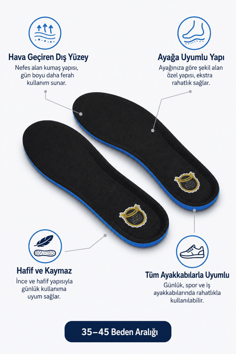 JY001 Memory Foam Hafızalı Darbe Emici Konforlu Ayakkabı Tabanlığı (Kadın/Erkek) Siyah JY001 Memory Foam Hafızalı Darbe Emici Konforlu Ayakkabı Tabanlığı (Kadın/Erkek) Siyah