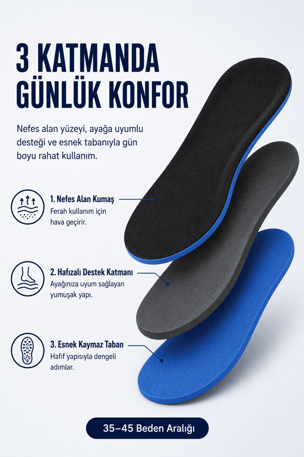 JY001 Memory Foam Hafızalı Darbe Emici Konforlu Ayakkabı Tabanlığı (Kadın/Erkek) Siyah JY001 Memory Foam Hafızalı Darbe Emici Konforlu Ayakkabı Tabanlığı (Kadın/Erkek) Siyah
