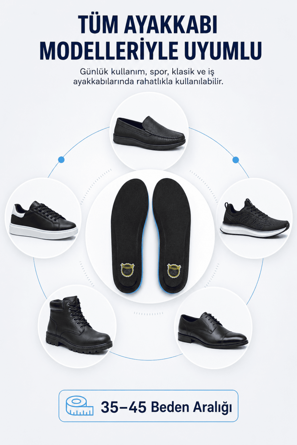 JY001 Memory Foam Hafızalı Darbe Emici Konforlu Ayakkabı Tabanlığı (Kadın/Erkek) Siyah JY001 Memory Foam Hafızalı Darbe Emici Konforlu Ayakkabı Tabanlığı (Kadın/Erkek) Siyah