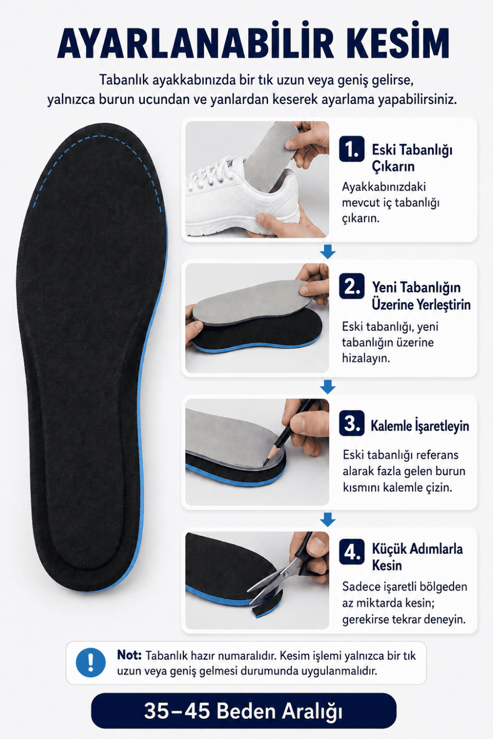 JY001 Memory Foam Hafızalı Darbe Emici Konforlu Ayakkabı Tabanlığı (Kadın/Erkek) Siyah JY001 Memory Foam Hafızalı Darbe Emici Konforlu Ayakkabı Tabanlığı (Kadın/Erkek) Siyah