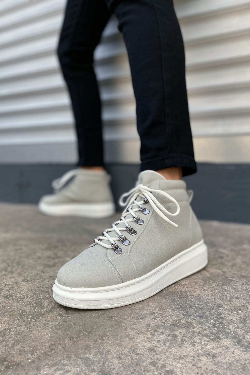 JY206 Ottawa Bağcıklı Ortopedik Taban Süet Erkek Spor Bot SBT - Gri