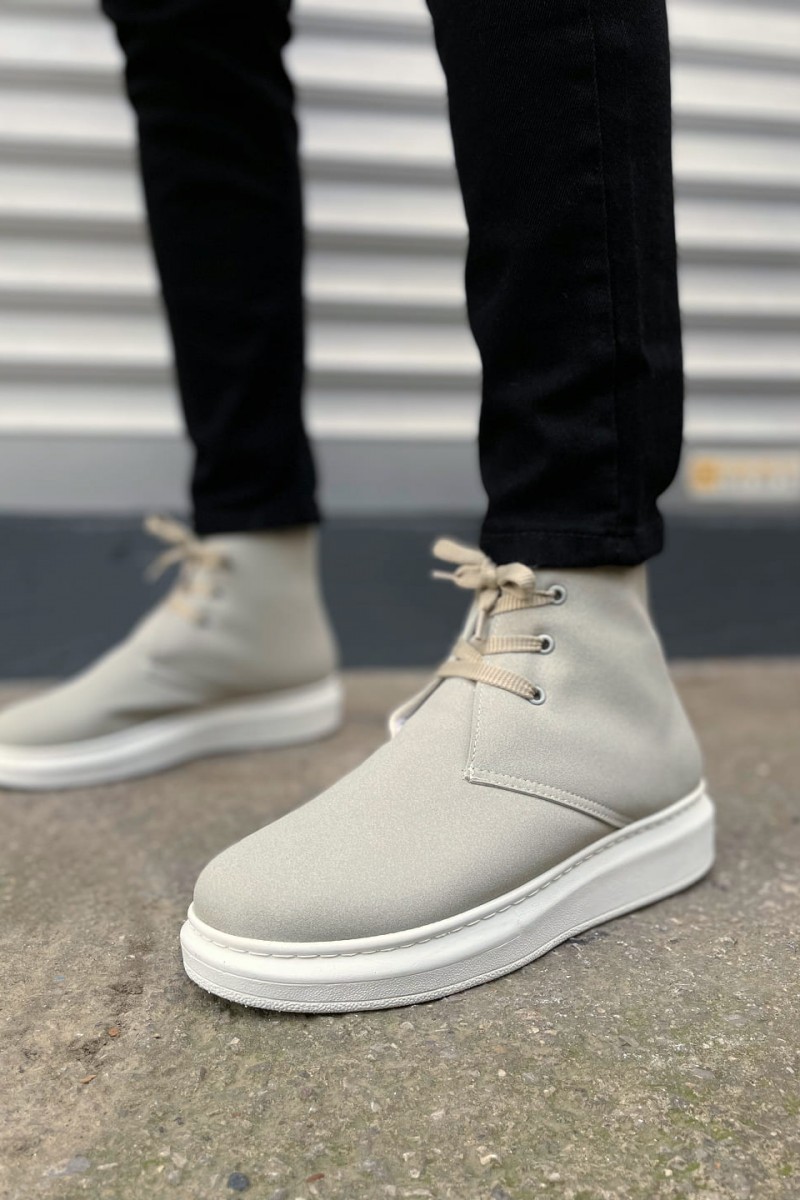 JY207 Oslo Bağcıklı Ortopedik Taban Süet Erkek Spor Bot SBT - Gri