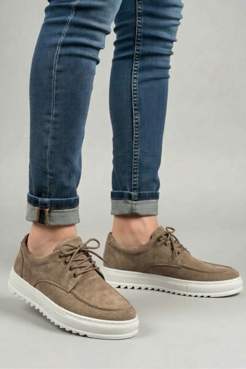 JY-T12x Arts Bağcıklı Süet Erkek Günlük Spor Klasik Ayakkabı SBT - Camel
