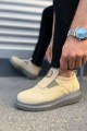 JY161 Hippo Bağcıksız Süet Erkek Günlük Sneaker Ayakkabı SGT - Bej