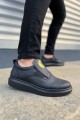 JY161 Hippo Bağcıksız Cilt Erkek Günlük Sneaker Ayakkabı CST - Siyah