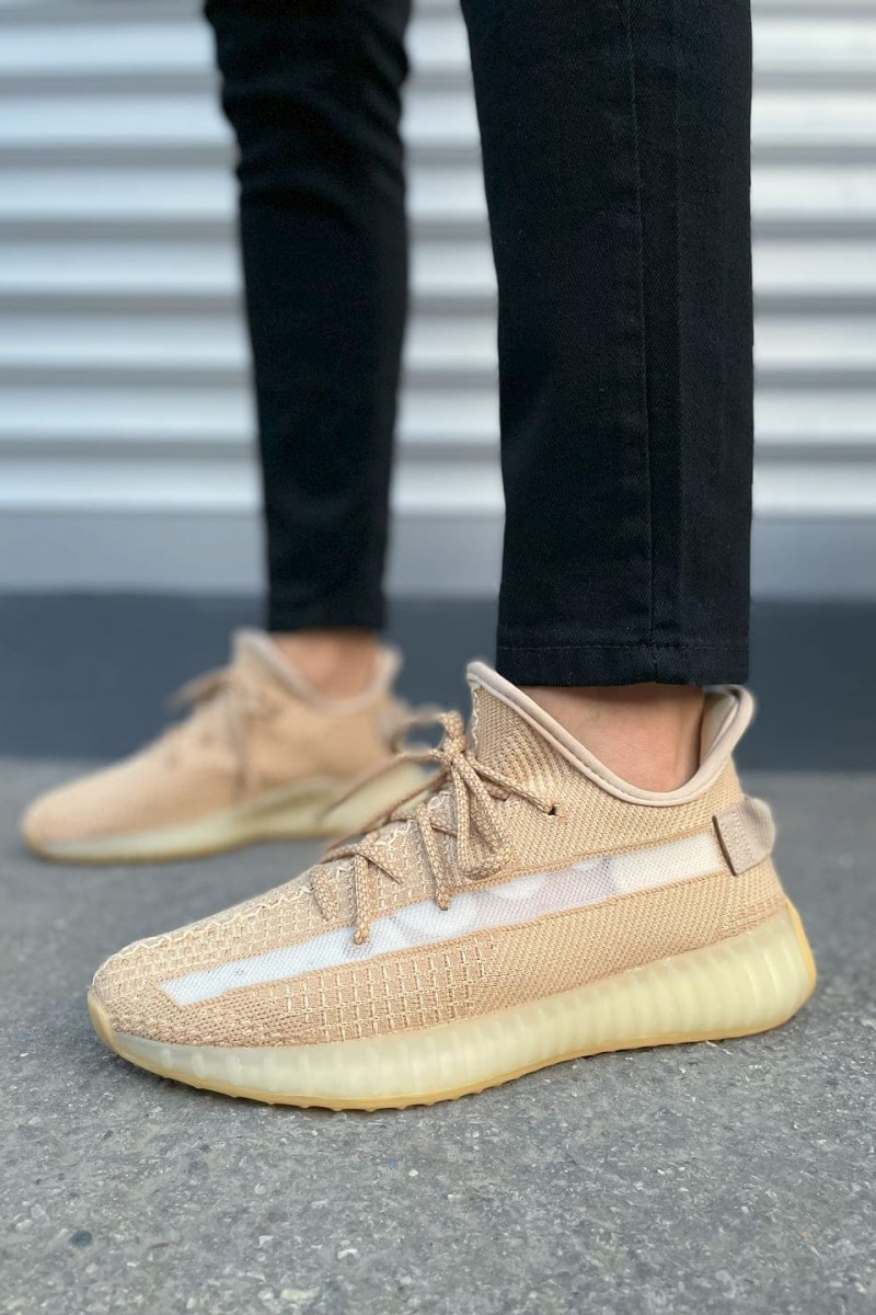 JY305 Pulse Bağcıklı Triko Kumaş Erkek Günlük Spor Ayakkabı TBT - Bej
