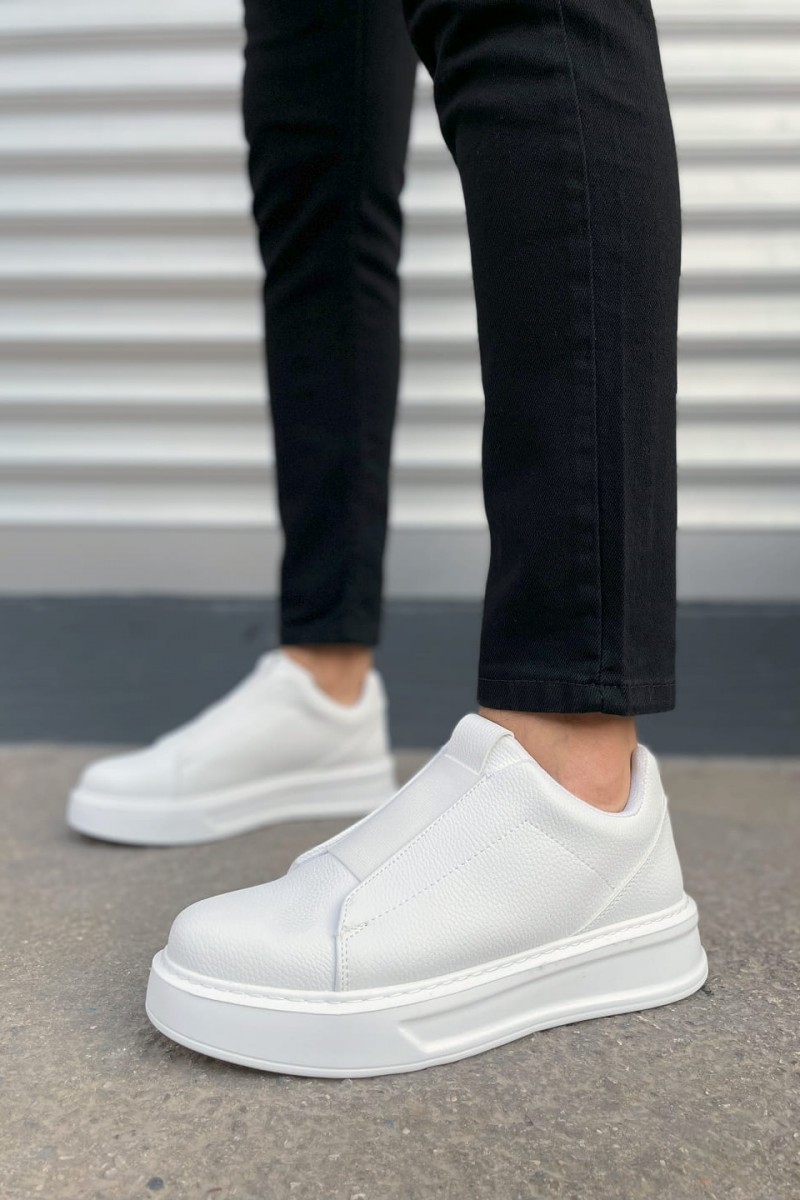 JY007 Alba Bağcıksız Cilt Erkek Günlük Sneaker Ayakkabı CBT Beyaz JY007 Alba Bağcıksız Cilt Erkek Günlük Sneaker Ayakkabı CBT Beyaz