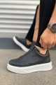 JY007 Alba Bağcıksız Cilt Erkek Günlük Sneaker Ayakkabı CBT Siyah JY007 Alba Bağcıksız Cilt Erkek Günlük Sneaker Ayakkabı CBT Siyah