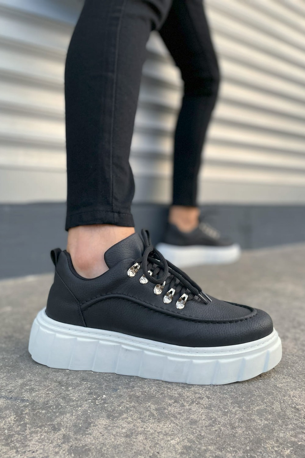 JY010 Cloud Bağcıklı Cilt Erkek Günlük Sneaker Ayakkabı CBT - Siyah JY010 Cloud Bağcıklı Cilt Erkek Günlük Sneaker Ayakkabı CBT - Siyah
