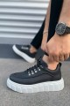 JY010 Cloud Bağcıklı Cilt Erkek Günlük Sneaker Ayakkabı CBT - Siyah JY010 Cloud Bağcıklı Cilt Erkek Günlük Sneaker Ayakkabı CBT - Siyah