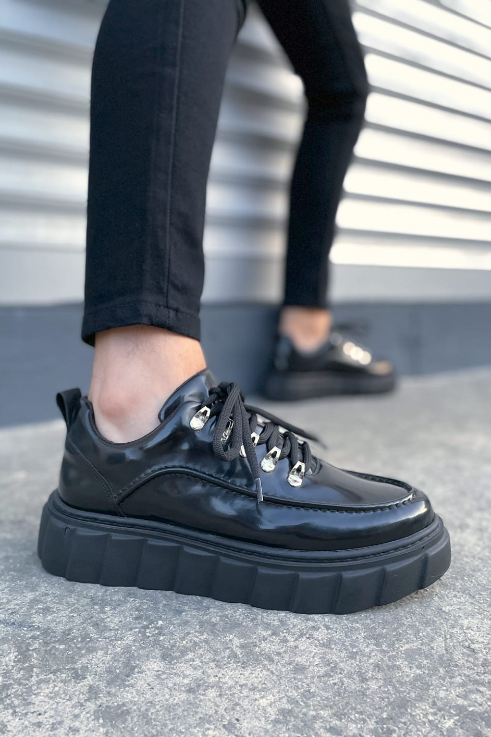 JY010 Cloud Bağcıklı Rugan Erkek Günlük Sneaker Ayakkabı RST - Siyah JY010 Cloud Bağcıklı Rugan Erkek Günlük Sneaker Ayakkabı RST - Siyah