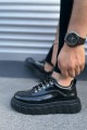 JY010 Cloud Bağcıklı Rugan Erkek Günlük Sneaker Ayakkabı RST - Siyah JY010 Cloud Bağcıklı Rugan Erkek Günlük Sneaker Ayakkabı RST - Siyah