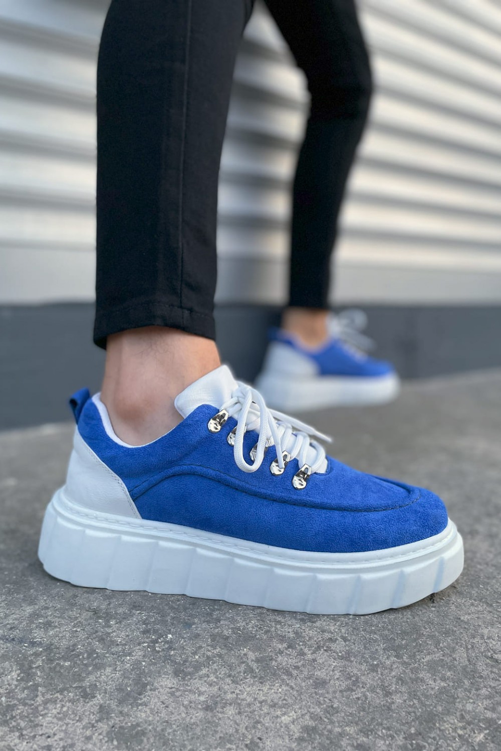 JY010 Cloud Bağcıklı Süet Erkek Günlük Sneaker Ayakkabı SBT - Mavi/Beyaz JY010 Cloud Bağcıklı Süet Erkek Günlük Sneaker Ayakkabı SBT - Mavi/Beyaz