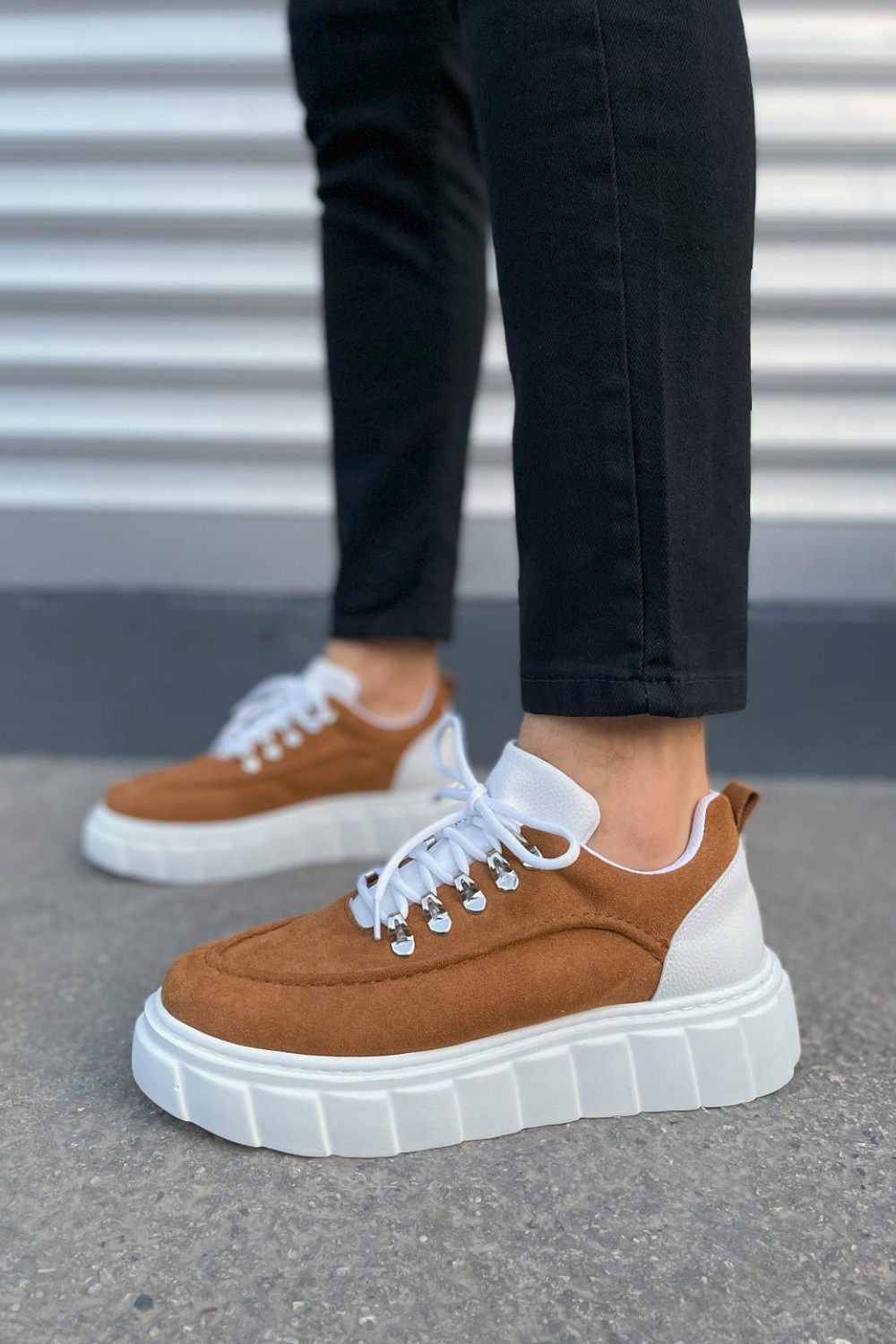 JY010 Cloud Bağcıklı Süet Erkek Günlük Sneaker Ayakkabı SBT - Taba/Beyaz JY010 Cloud Bağcıklı Süet Erkek Günlük Sneaker Ayakkabı SBT - Taba/Beyaz
