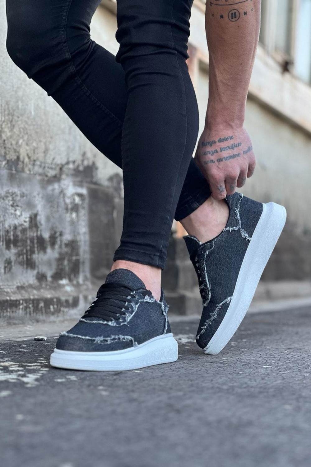 JY018 Dexo Erkek Günlük Bağcıklı Kot Kumaş Spor Sneaker Ayakkabı TBT - Gri JY018 Dexo Erkek Günlük Bağcıklı Kot Kumaş Spor Sneaker Ayakkabı TBT - Gri