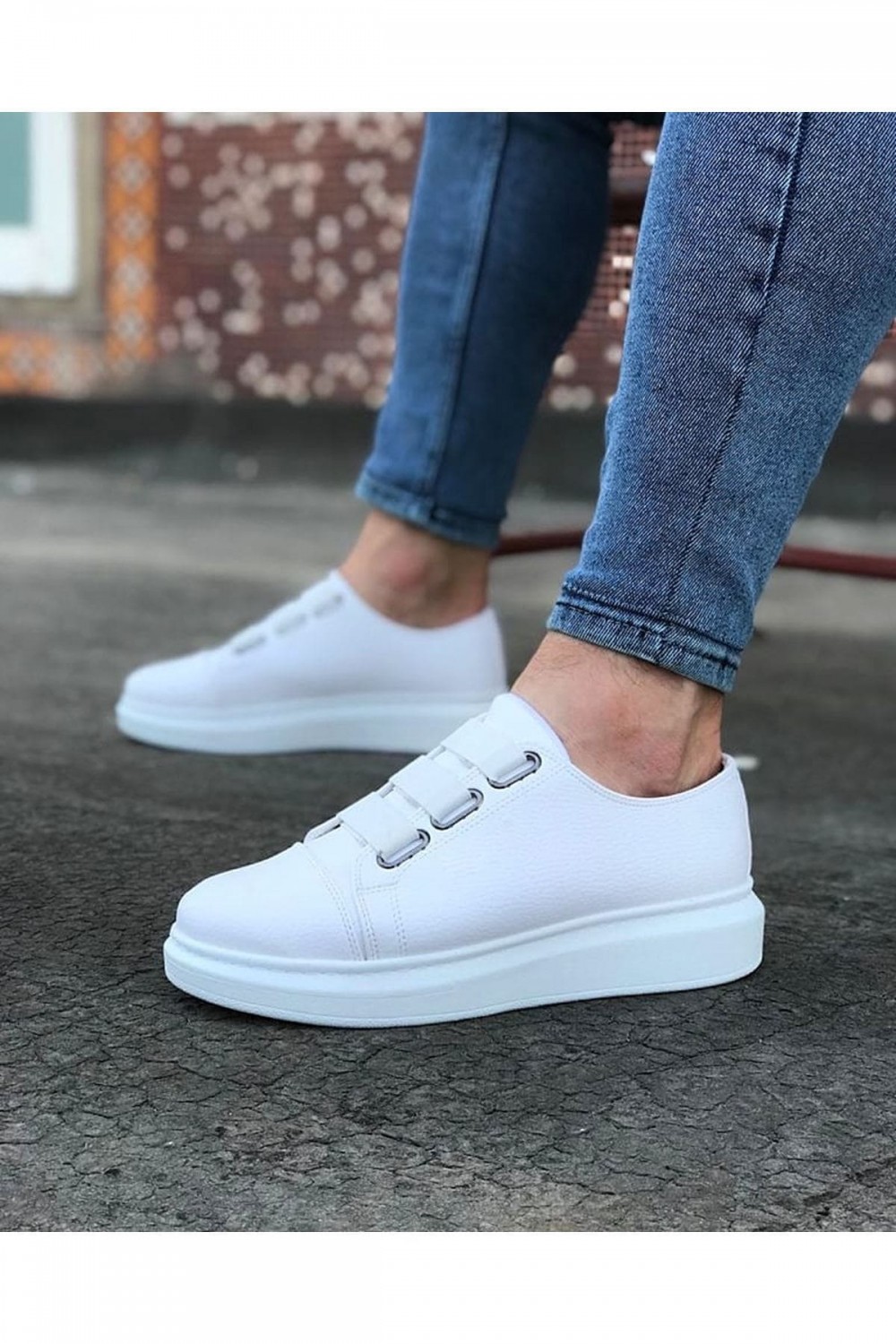 JY026 Astor Erkek Günlük Lastikli Cilt Spor Sneaker Ayakkabı CBT - Beyaz JY026 Astor Erkek Günlük Lastikli Cilt Spor Sneaker Ayakkabı CBT - Beyaz