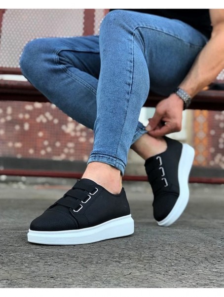 JY026 Astor Erkek Günlük Lastikli Cilt Spor Sneaker Ayakkabı CBT - Siyah JY026 Astor Erkek Günlük Lastikli Cilt Spor Sneaker Ayakkabı CBT - Siyah