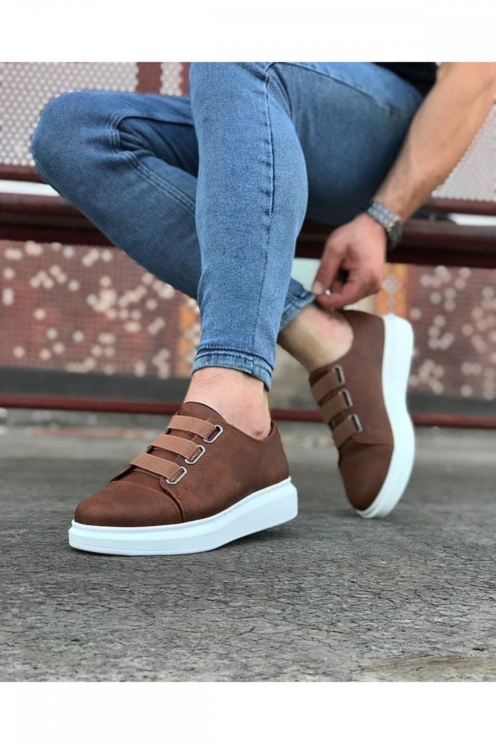 JY026 Astor Erkek Günlük Lastikli Cilt Spor Sneaker Ayakkabı CBT - Taba JY026 Astor Erkek Günlük Lastikli Cilt Spor Sneaker Ayakkabı CBT - Taba