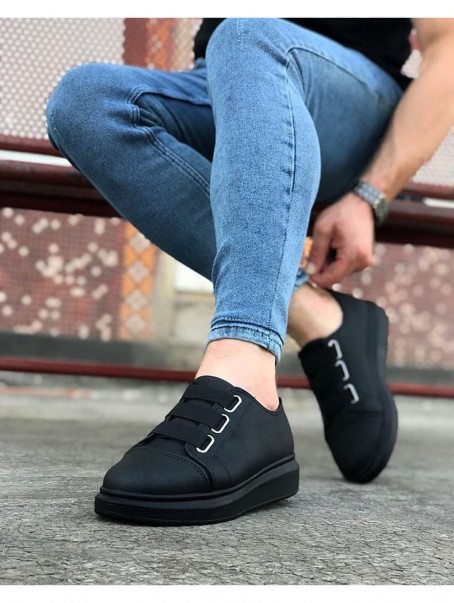 JY026 Astor Erkek Günlük Lastikli Cilt Spor Sneaker Ayakkabı CST - Siyah JY026 Astor Erkek Günlük Lastikli Cilt Spor Sneaker Ayakkabı CST - Siyah
