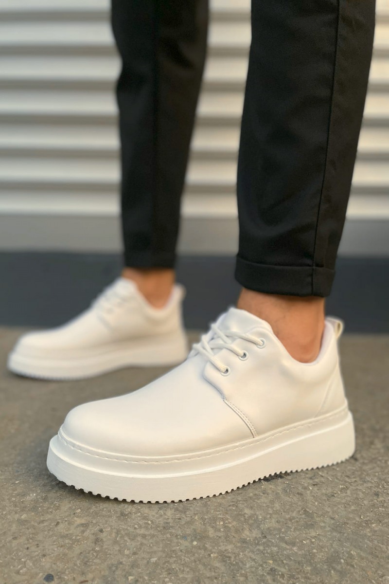 JY03 Luxor Bağcıklı Cilt Erkek Günlük Spor Klasik Ayakkabı CBT - Beyaz JY03 Luxor Bağcıklı Cilt Erkek Günlük Spor Klasik Ayakkabı CBT - Beyaz