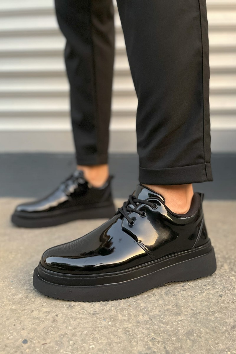 JY03 Luxor Bağcıklı Rugan Erkek Günlük Spor Klasik Ayakkabı RST - Siyah JY03 Luxor Bağcıklı Rugan Erkek Günlük Spor Klasik Ayakkabı RST - Siyah