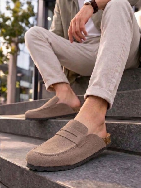 JY0456 Rayn Bağcıksız Hakiki Süet Deri Erkek Günlük Mantar Taban Loafer Klasik Ayakkabı HDMT - Bej JY0456 Rayn Bağcıksız Hakiki Süet Deri Erkek Günlük Mantar Taban Loafer Klasik Ayakkabı HDMT - Bej