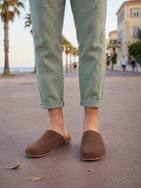 JY0556 Ravn Bağcıksız Hakiki Süet Deri Erkek Günlük Mantar Taban Loafer Klasik Ayakkabı HDMT - Kahve JY0556 Ravn Bağcıksız Hakiki Süet Deri Erkek Günlük Mantar Taban Loafer Klasik Ayakkabı HDMT - Kahve