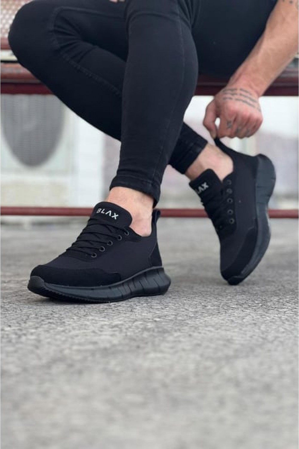 JY063 Rivalo Erkek Günlük Bağcıklı Triko Süet Spor Sneaker Ayakkabı TSST - Siyah JY063 Rivalo Erkek Günlük Bağcıklı Triko Süet Spor Sneaker Ayakkabı TSST - Siyah