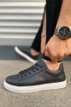 JY122 Mode Bağcıklı Cilt Erkek Günlük Sneaker Ayakkabı CBT - Siyah JY122 Mode Bağcıklı Cilt Erkek Günlük Sneaker Ayakkabı CBT - Siyah