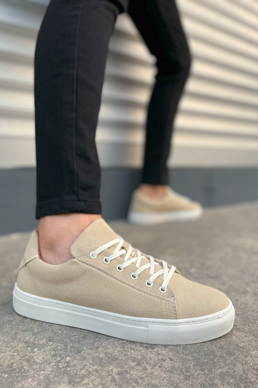 JY122 Mode Bağcıklı Süet Erkek Günlük Sneaker Ayakkabı SBT - Bej JY122 Mode Bağcıklı Süet Erkek Günlük Sneaker Ayakkabı SBT - Bej