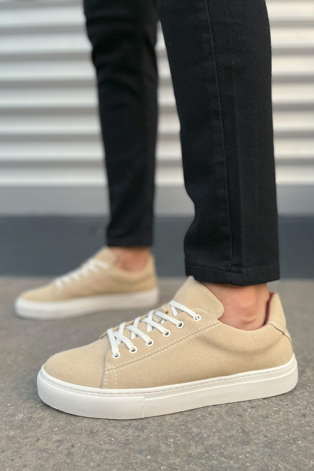 JY122 Mode Bağcıklı Süet Erkek Günlük Sneaker Ayakkabı SBT - Bej JY122 Mode Bağcıklı Süet Erkek Günlük Sneaker Ayakkabı SBT - Bej