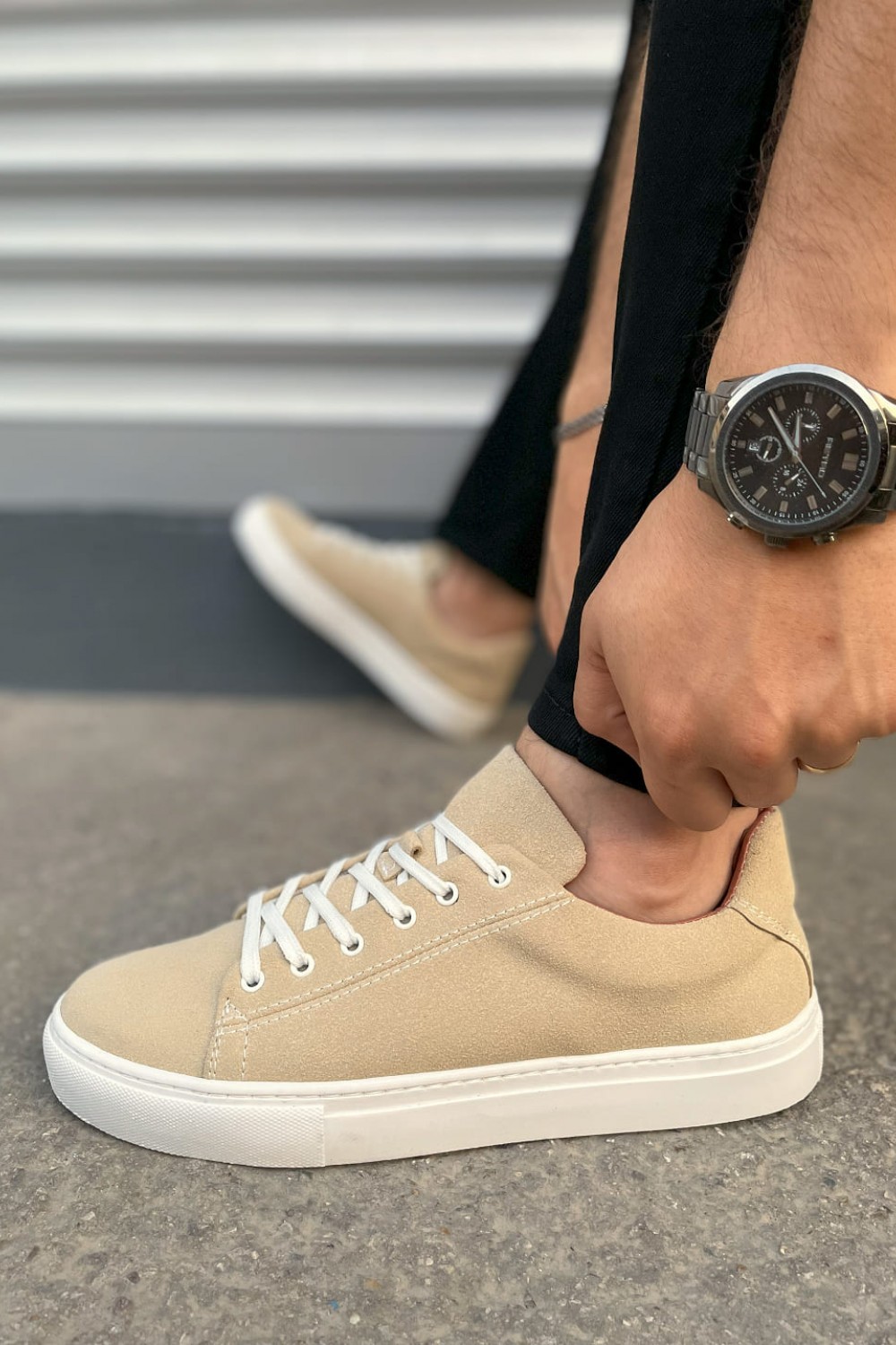 JY122 Mode Bağcıklı Süet Erkek Günlük Sneaker Ayakkabı SBT - Bej JY122 Mode Bağcıklı Süet Erkek Günlük Sneaker Ayakkabı SBT - Bej