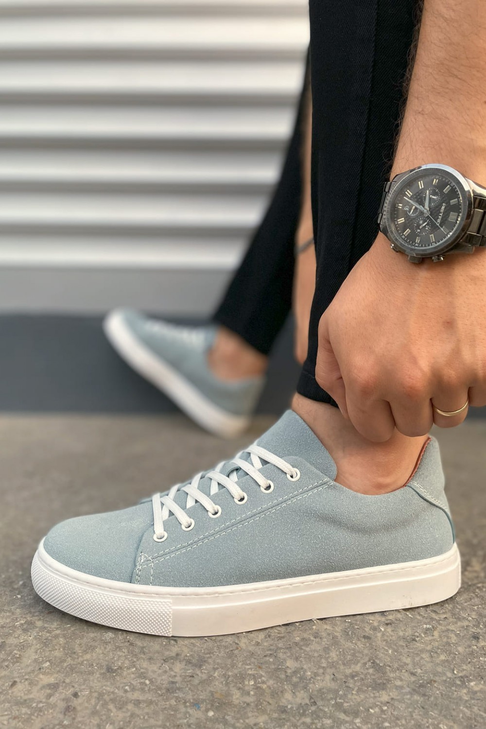 JY122 Mode Bağcıklı Süet Erkek Günlük Sneaker Ayakkabı SBT - Mavi JY122 Mode Bağcıklı Süet Erkek Günlük Sneaker Ayakkabı SBT - Mavi