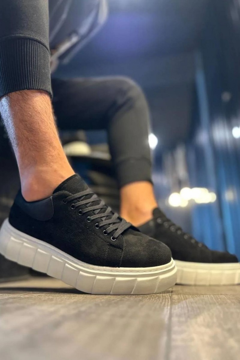 JY144 Volt Bağcıklı Süet Erkek Günlük Sneaker Yüksek Taban Ayakkabı SBT Siyah JY144 Volt Bağcıklı Süet Erkek Günlük Sneaker Yüksek Taban Ayakkabı SBT Siyah