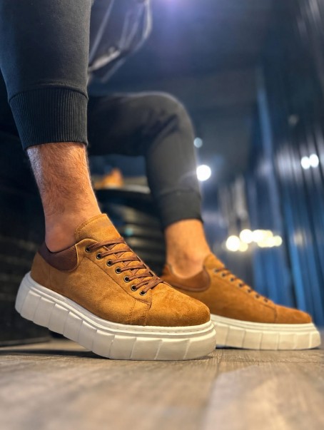 JY144 Volt Bağcıklı Süet Erkek Günlük Sneaker Yüksek Taban Ayakkabı SBT Taba JY144 Volt Bağcıklı Süet Erkek Günlük Sneaker Yüksek Taban Ayakkabı SBT Taba