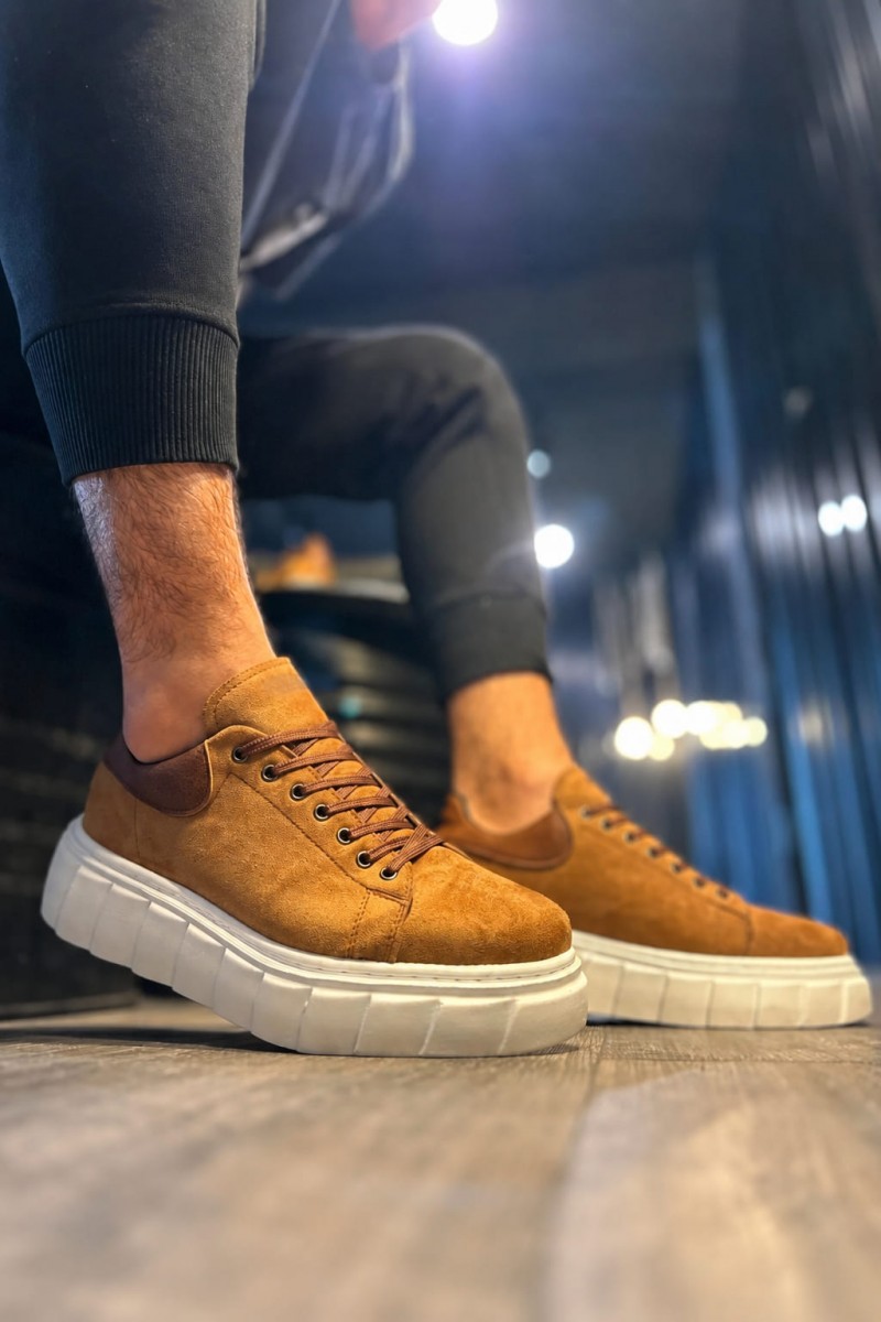 JY144 Volt Bağcıklı Süet Erkek Günlük Sneaker Yüksek Taban Ayakkabı SBT Taba JY144 Volt Bağcıklı Süet Erkek Günlük Sneaker Yüksek Taban Ayakkabı SBT Taba