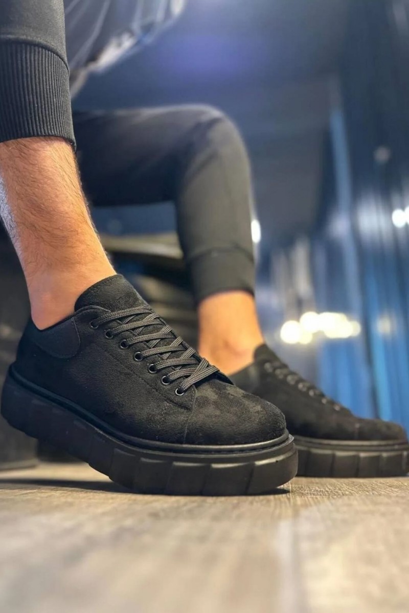 JY144 Volt Bağcıklı Süet Erkek Günlük Sneaker Yüksek Taban Ayakkabı SST Siyah JY144 Volt Bağcıklı Süet Erkek Günlük Sneaker Yüksek Taban Ayakkabı SST Siyah