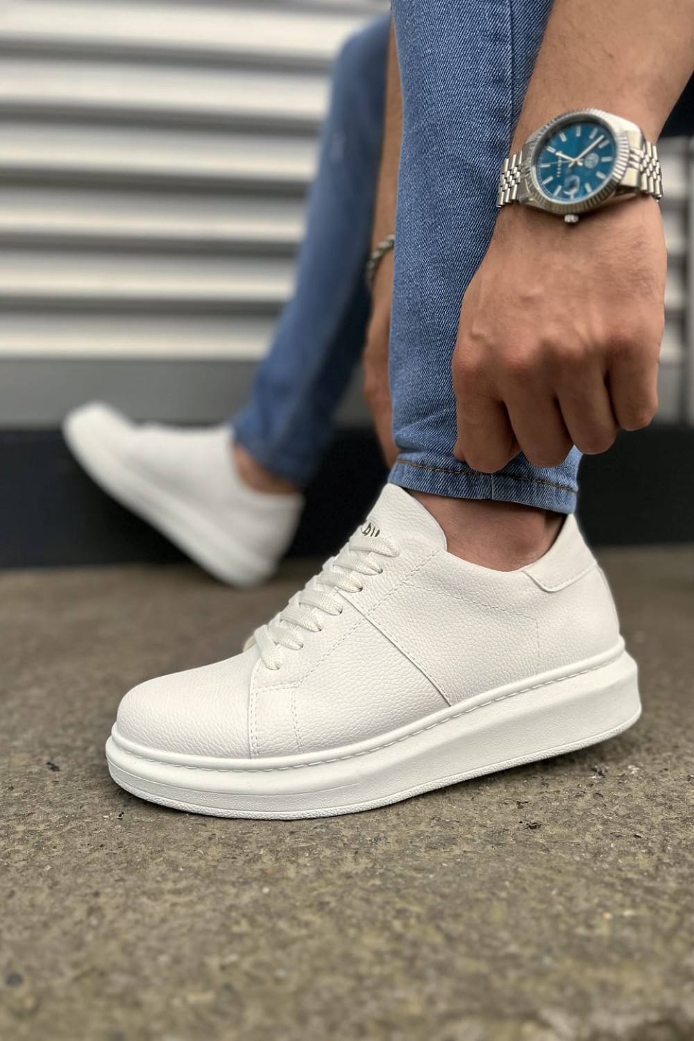 JY151 Boost Bağcıklı Cilt Erkek Günlük Sneaker Ayakkabı CBT - Beyaz JY151 Boost Bağcıklı Cilt Erkek Günlük Sneaker Ayakkabı CBT - Beyaz