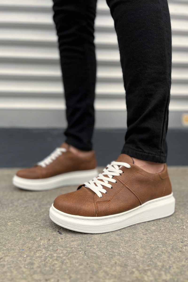 JY151 Boost Bağcıklı Cilt Erkek Günlük Sneaker Ayakkabı CBT - Taba JY151 Boost Bağcıklı Cilt Erkek Günlük Sneaker Ayakkabı CBT - Taba