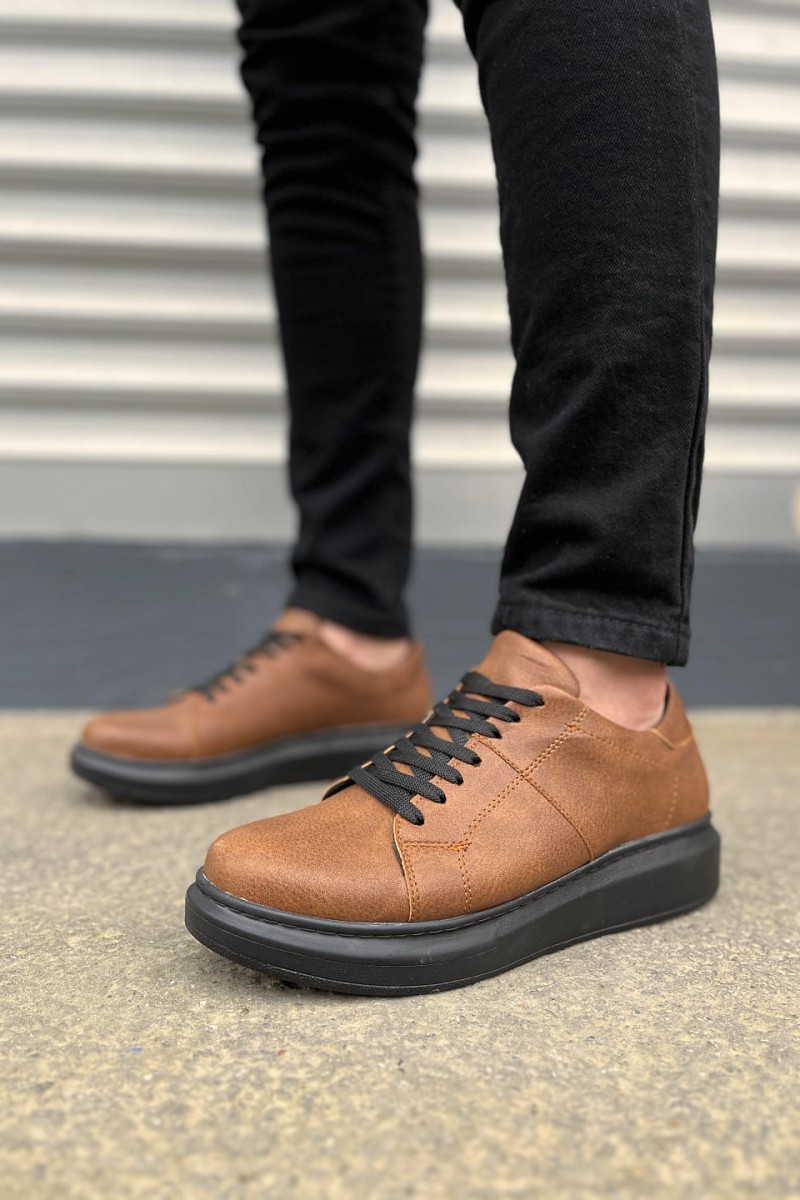 JY151 Boost Bağcıklı Cilt Erkek Günlük Sneaker Ayakkabı CST - Taba JY151 Boost Bağcıklı Cilt Erkek Günlük Sneaker Ayakkabı CST - Taba