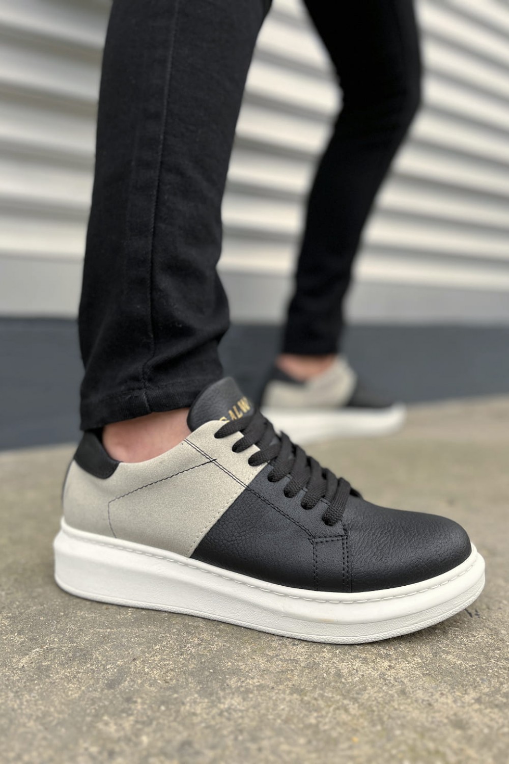 JY151 Boost Bağcıklı Cilt Süet Erkek Günlük Sneaker Ayakkabı CSBT - Siyah/Gri JY151 Boost Bağcıklı Cilt Süet Erkek Günlük Sneaker Ayakkabı CSBT - Siyah/Gri