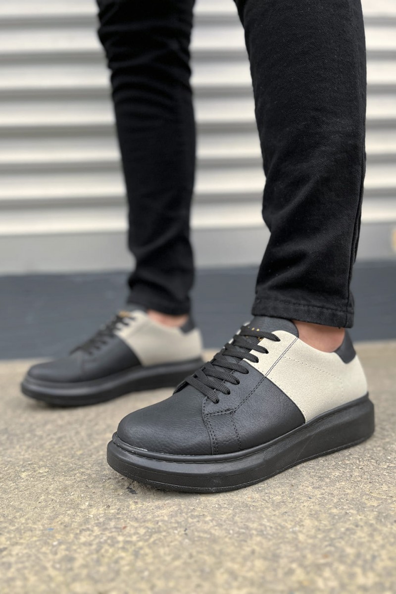 JY151 Boost Bağcıklı Cilt Süet Erkek Günlük Sneaker Ayakkabı CSST - Siyah/Gri JY151 Boost Bağcıklı Cilt Süet Erkek Günlük Sneaker Ayakkabı CSST - Siyah/Gri