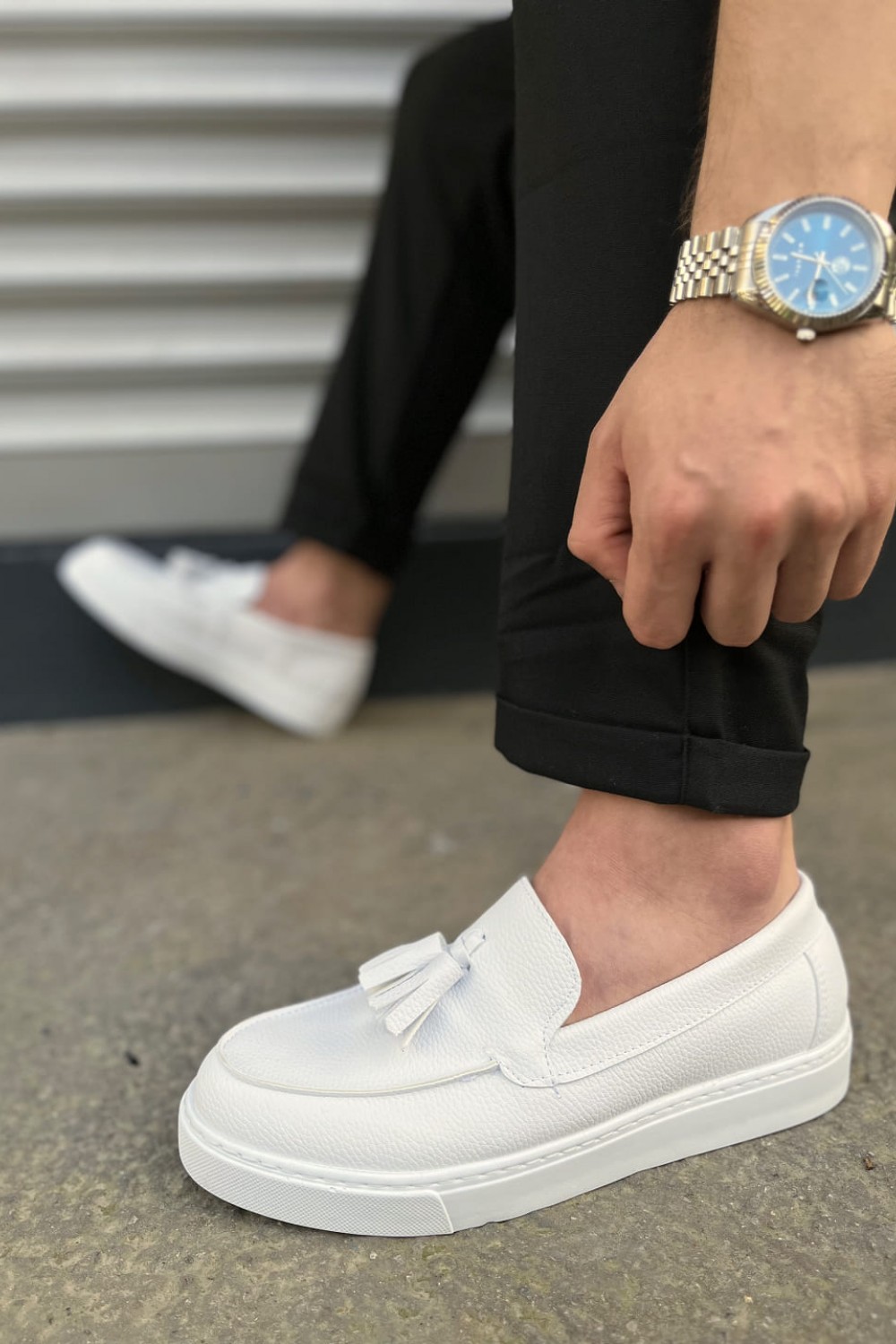 JY153 Bloom Bağcıksız Püsküllü Cilt Erkek Günlük Spor Klasik Ayakkabı CBT - Beyaz | Joy Ayakkabı XML Bayilik JY153 Bloom Bağcıksız Püsküllü Cilt Erkek Günlük Spor Klasik Ayakkabı CBT - Beyaz - XML Bayilik ve Dropshipping