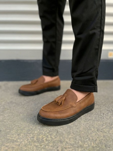 JY153 Bloom Bağcıksız Püsküllü Cilt Erkek Günlük Spor Klasik Ayakkabı CST - Taba JY153 Bloom Bağcıksız Püsküllü Cilt Erkek Günlük Spor Klasik Ayakkabı CST - Taba