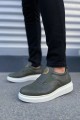 JY161 Hippo Bağcıksız Cilt Erkek Günlük Sneaker Ayakkabı CBT - Haki JY161 Hippo Bağcıksız Cilt Erkek Günlük Sneaker Ayakkabı CBT - Haki