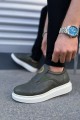 JY161 Hippo Bağcıksız Cilt Erkek Günlük Sneaker Ayakkabı CBT - Haki JY161 Hippo Bağcıksız Cilt Erkek Günlük Sneaker Ayakkabı CBT - Haki