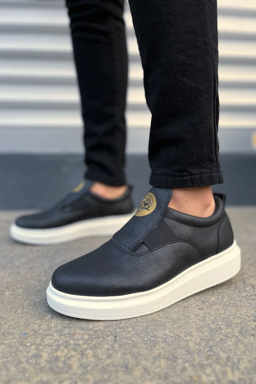 JY161 Hippo Bağcıksız Cilt Erkek Günlük Sneaker Ayakkabı CBT - Siyah JY161 Hippo Bağcıksız Cilt Erkek Günlük Sneaker Ayakkabı CBT - Siyah