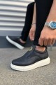 JY161 Hippo Bağcıksız Cilt Erkek Günlük Sneaker Ayakkabı CBT - Siyah JY161 Hippo Bağcıksız Cilt Erkek Günlük Sneaker Ayakkabı CBT - Siyah