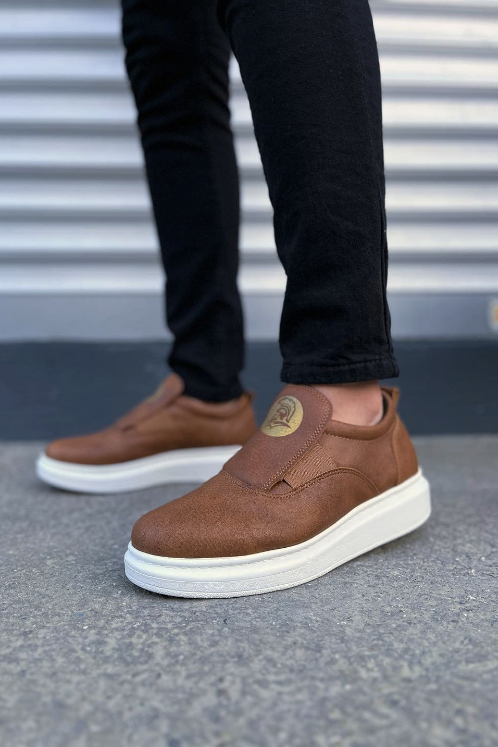JY161 Hippo Bağcıksız Cilt Erkek Günlük Sneaker Ayakkabı CBT - Taba JY161 Hippo Bağcıksız Cilt Erkek Günlük Sneaker Ayakkabı CBT - Taba
