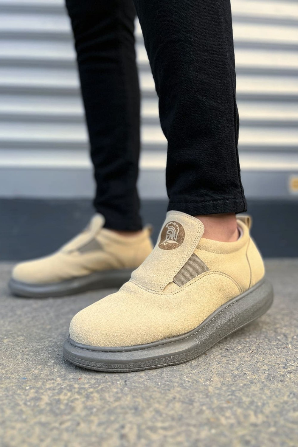 JY161 Hippo Bağcıksız Süet Erkek Günlük Sneaker Ayakkabı SGT - Bej JY161 Hippo Bağcıksız Süet Erkek Günlük Sneaker Ayakkabı SGT - Bej
